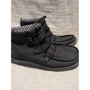 Dude Shoes Womens Black Chukka Boots Ankle Lace Up Casual Comfort Size 8